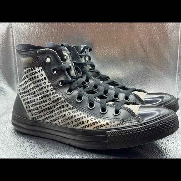 Size 8 - Converse Chuck Taylor All Star High Translucent Black Sneakers 65668C - Picture 1 of 11